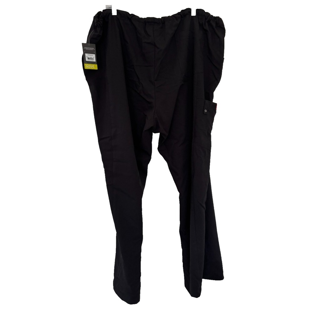 New Dickies Scrub Pant 3XL Black Xtreme Stretch Flare Vet Medical Dental Nursing